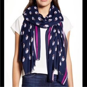 NWT Kate Spade Night Owl Oblong Scarf